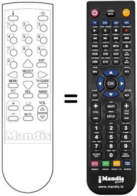 Replacement remote control Pace DVR 501 (ver. 2)