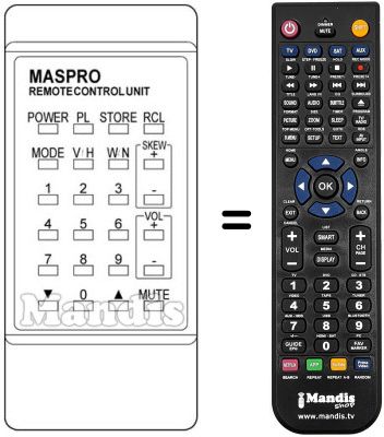 T&eacute;l&eacute;commande &eacute;quivalente Maspro SRE 90 S
