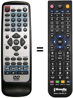 Télécommande équivalente MUSTEK V56LA-2