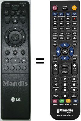 T&eacute;l&eacute;commande &eacute;quivalente Goldstar RH-388 H