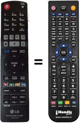 T&eacute;l&eacute;commande &eacute;quivalente Goldstar BD 660