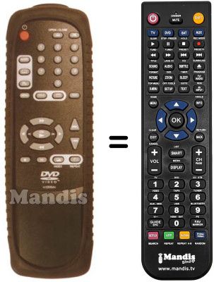 Replacement remote control Arc En Ciel DVD 400 SA Replacement remote control Arc En Ciel DVD 400 SA