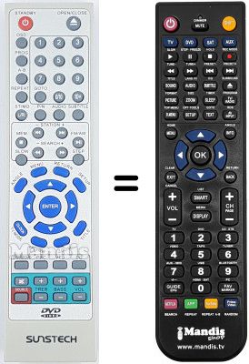 Télécommande équivalente Sunstech LCX-UD750