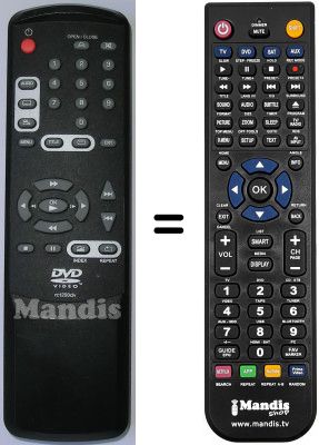 Télécommande équivalente Thomson DVD 400 SA