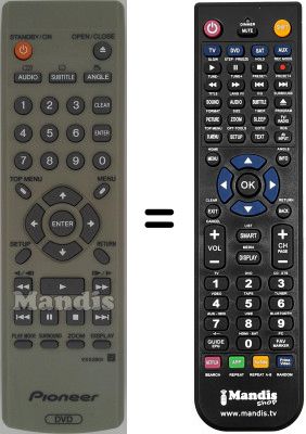 Télécommande équivalente Pioneer DV U7