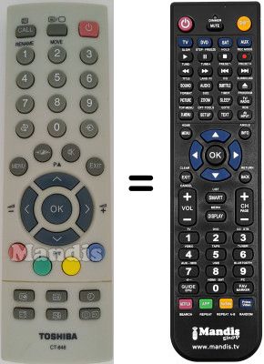 Replacement remote control CT-848