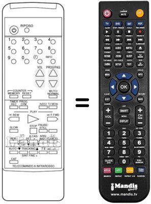 Télécommande équivalente Sinudyne 2004C