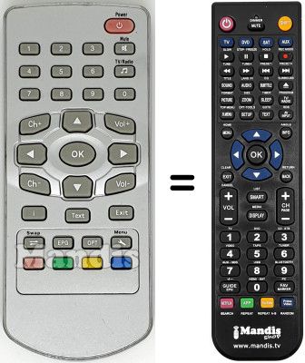 Télécommande équivalente REMCON586