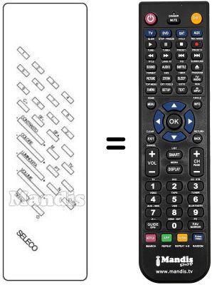 Télécommande équivalente REMCON166 Télécommande équivalente REMCON166