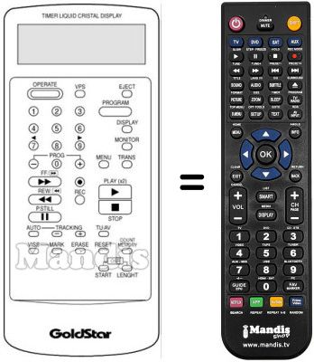 Replacement remote control LG 597-059E