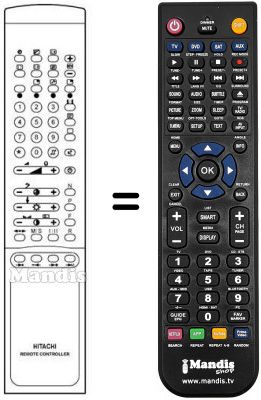 Télécommande équivalente Hitachi CS2852TA Télécommande équivalente Hitachi CS2852TA