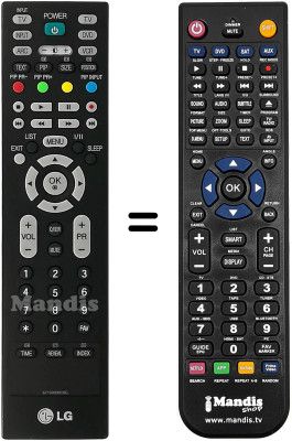 Télécommande équivalente LG 42PC1R-TV Télécommande équivalente LG 42PC1R-TV