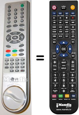 Télécommande équivalente LG RE56NZ21RB Télécommande équivalente LG RE56NZ21RB
