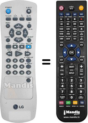 Replacement remote control LG VF68 Replacement remote control LG VF68