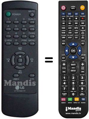 Replacement remote control LG 6710V00017F
