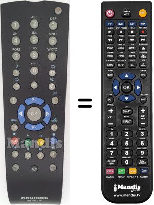 Télécommande équivalente Grundig 720117138500 Télécommande équivalente Grundig 720117138500