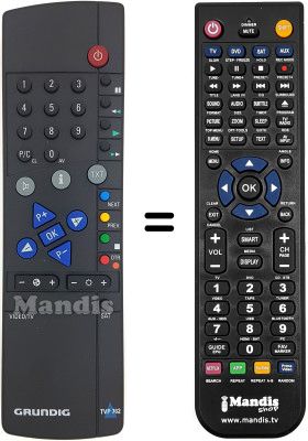 Replacement remote control Grundig TVR3710