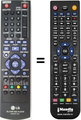 Replacement remote control LG BD350 Replacement remote control LG BD350