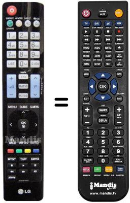 Replacement remote control LG 42LD575 Replacement remote control LG 42LD575