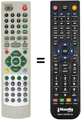 Télécommande équivalente REMCON455