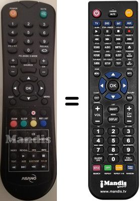 Replacement remote control ASANO 42DF3002H