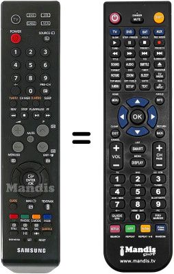 Replacement remote control Samsung PS42E7HDX