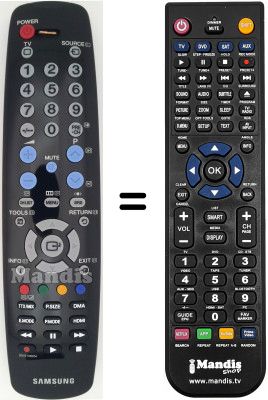 Télécommande équivalente Samsung LE40A451C1HXCS Télécommande équivalente Samsung LE40A451C1HXCS