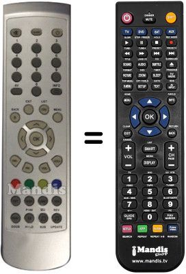 Télécommande équivalente Bush RF6685DVPL