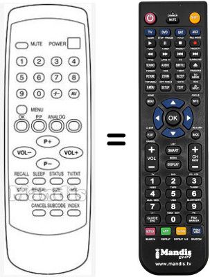 Télécommande équivalente RC34-4S