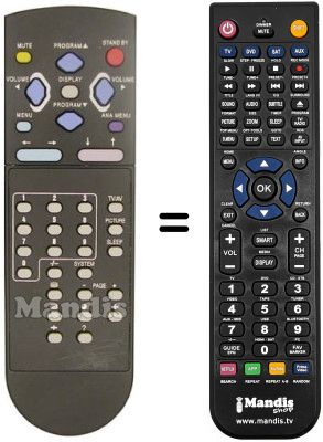 Télécommande équivalente REMCON131 Télécommande équivalente REMCON131