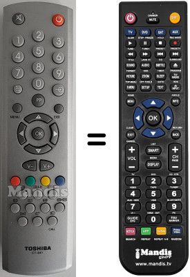 Télécommande équivalente Toshiba 33N23G