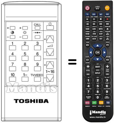 Télécommande équivalente CT-9108