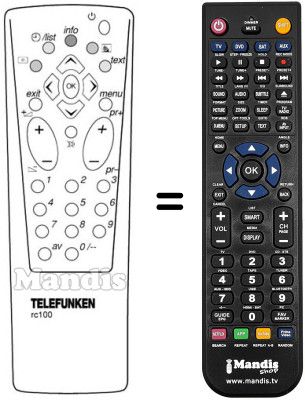 Télécommande équivalente REMCON877 Télécommande équivalente REMCON877