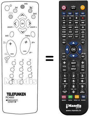 Télécommande équivalente REMCON371 Télécommande équivalente REMCON371