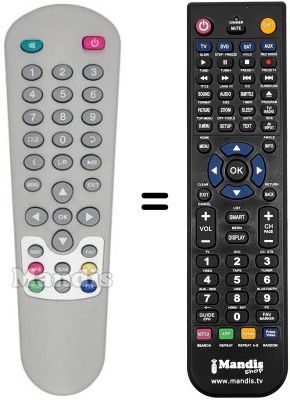 Télécommande équivalente REMCON636