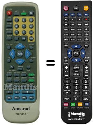 Télécommande équivalente REMCON716