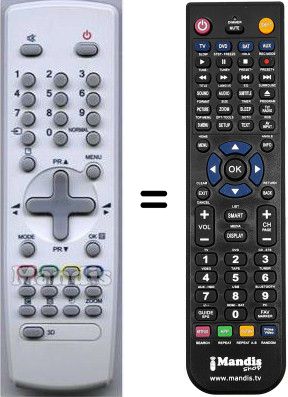 Replacement remote control Daewoo DTC21V7 Replacement remote control Daewoo DTC21V7