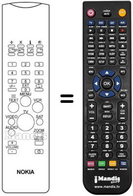 Replacement remote control Nokia 5573VT Replacement remote control Nokia 5573VT