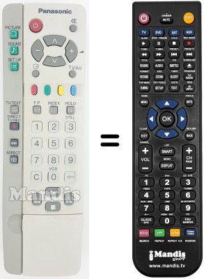 Télécommande équivalente Panasonic TX-25LD20C Télécommande équivalente Panasonic TX-25LD20C