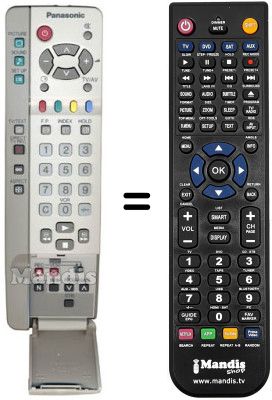 Télécommande équivalente Panasonic TX-22LT2F Télécommande équivalente Panasonic TX-22LT2F