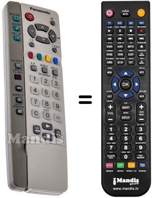 Replacement remote control Panasonic EUR511266