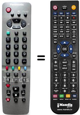Télécommande équivalente Panasonic TX-21S4TC Télécommande équivalente Panasonic TX-21S4TC