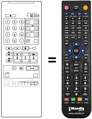 Replacement remote control Graetz EUR51207 Replacement remote control Graetz EUR51207