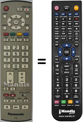 Télécommande équivalente Panasonic TX-23LX60F Télécommande équivalente Panasonic TX-23LX60F