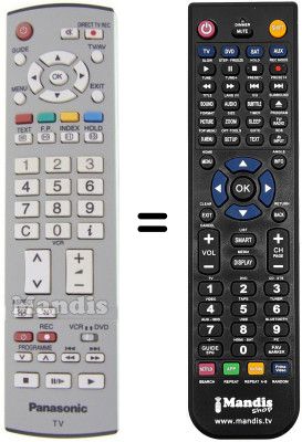 Replacement remote control Panasonic TX-26LX52L Replacement remote control Panasonic TX-26LX52L