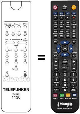 Télécommande équivalente REMCON341 Télécommande équivalente REMCON341