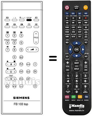 Replacement remote control Siemens FS229V6