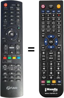 Télécommande équivalente Funai LT850-M22