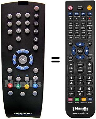 Replacement remote control Grundig LCD 38-5701BS