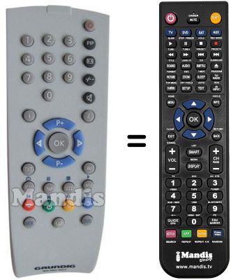 Replacement remote control Grundig K15PF-2503FR / TEXT